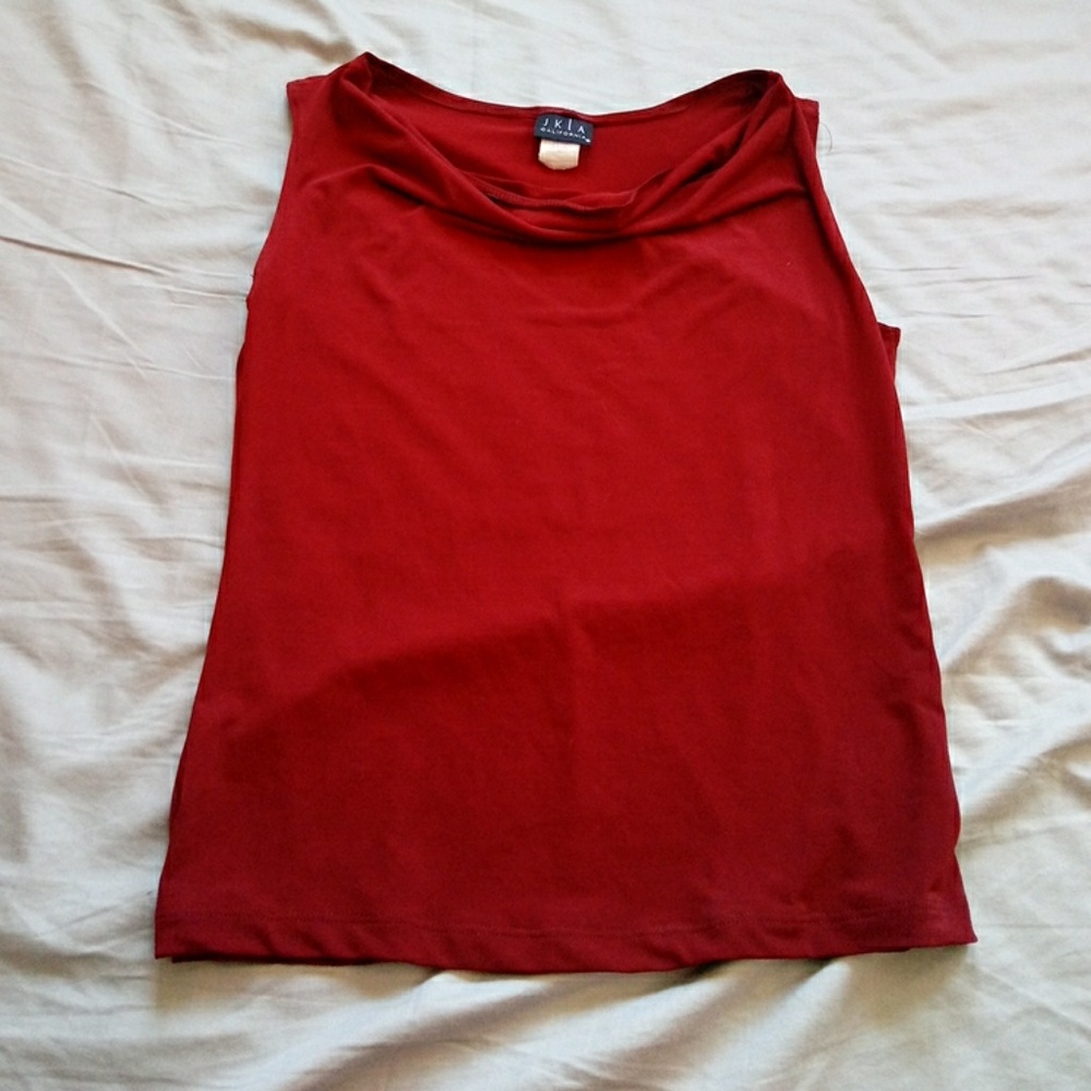 JKLA burgundy sleeveless top size small